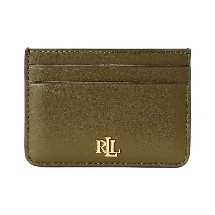 Ralph Lauren Leather Card Holder Regular Women's Plant Green