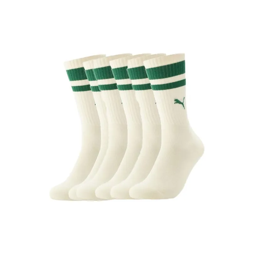 PUMA UNISEX Mid Calf Socks Unisex 3 Pack White