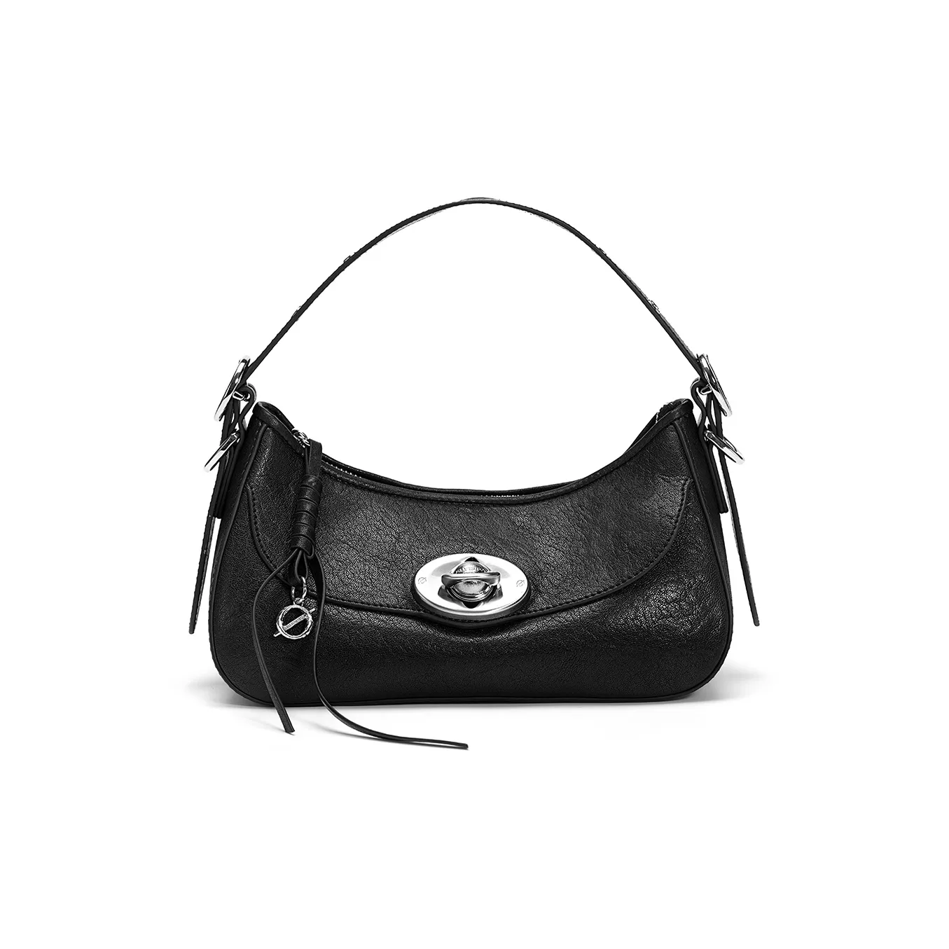 JELLYTOYBOY Коровья кожа Boundless Круассан Сумка Одно плечо Через плечо Сумка Обычный Женский Черный