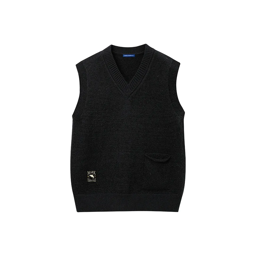 FAIRWHALE V-Neck Vest Sweater Unisex FAIRWHALE В-образный вырез жилет свитер унисекс