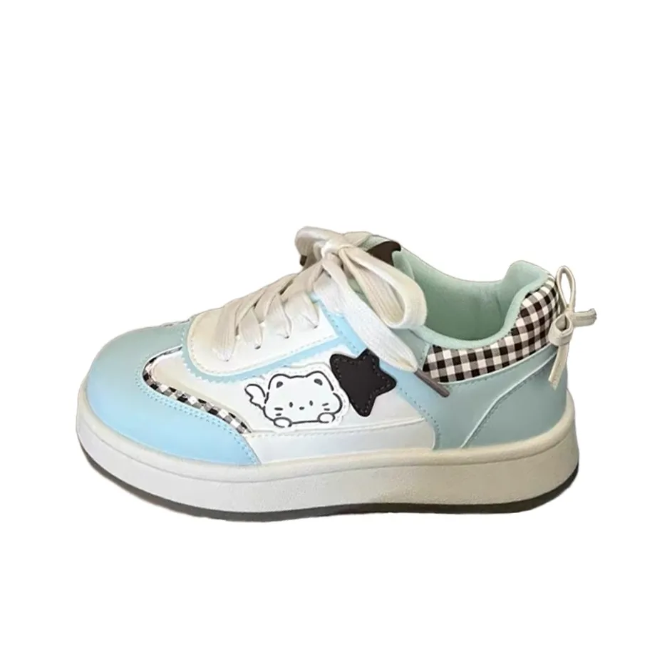 CHERRY KALIKA Устойчивая к истиранию противоскользящая низкая повседневная обувь для женщин мультяшный светло-синий