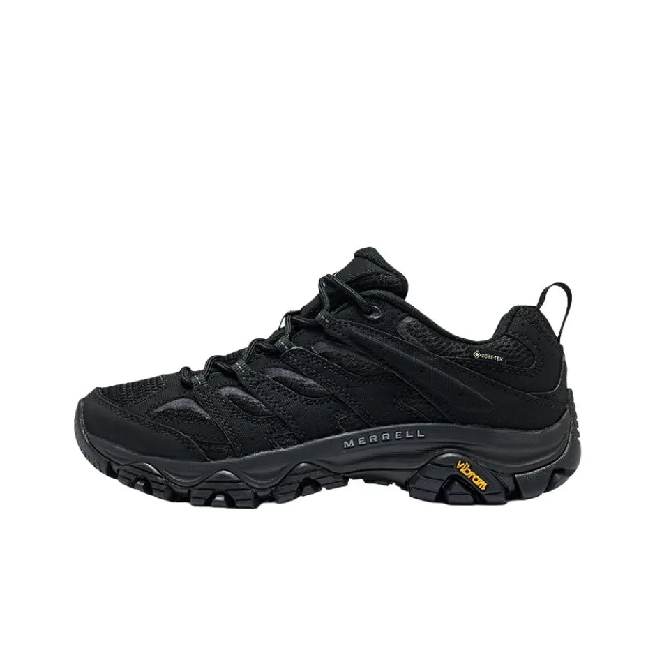 MERRELL MOAB 3 Cushioned Slip Resistant Water Resistant Low Top Trekking Shoes Men's Black