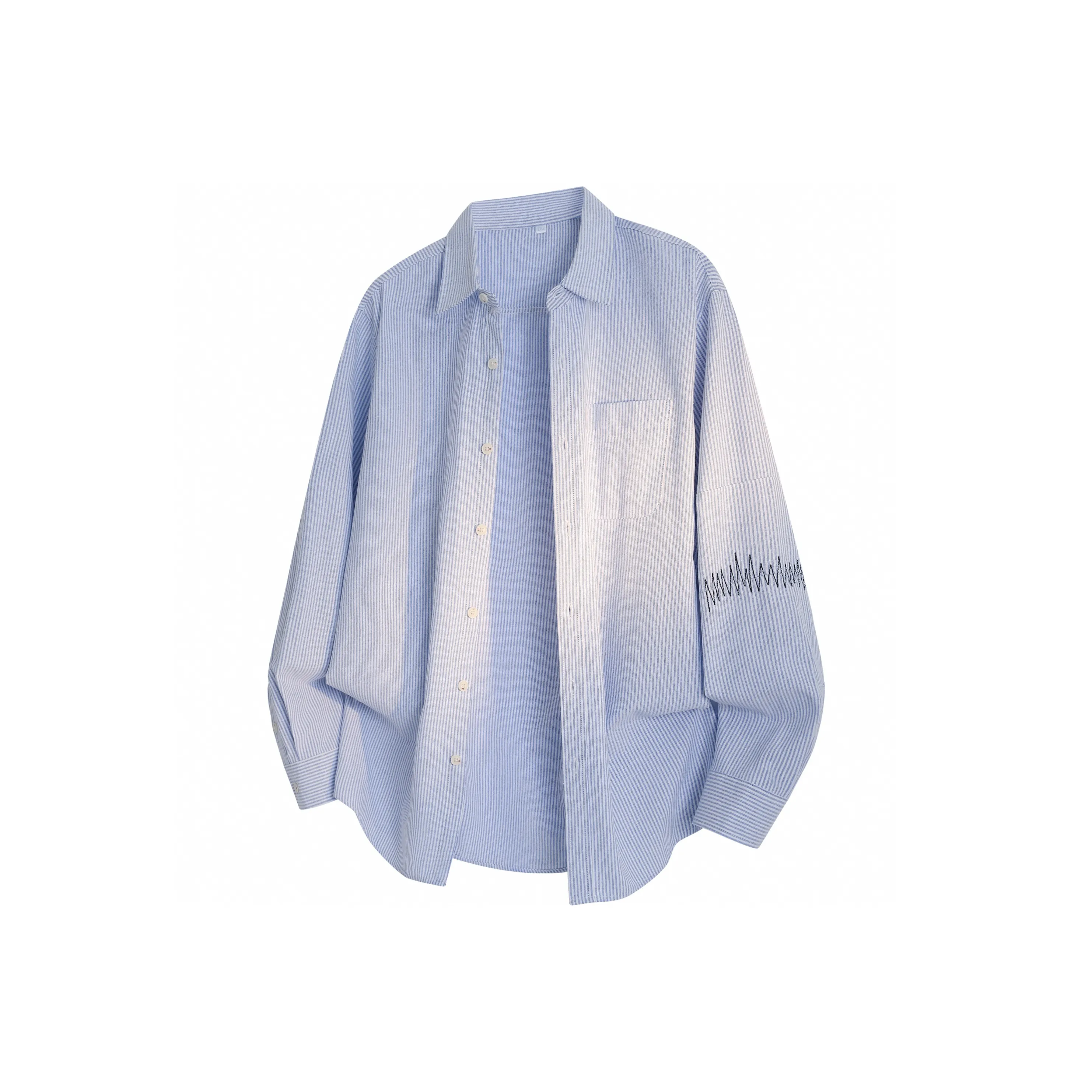 PASOK Длинный рукав рубашка дышащая стильная универсальная внутренняя одежда комфортная премиум-класс ощущение рубашка клетка пальто мужской