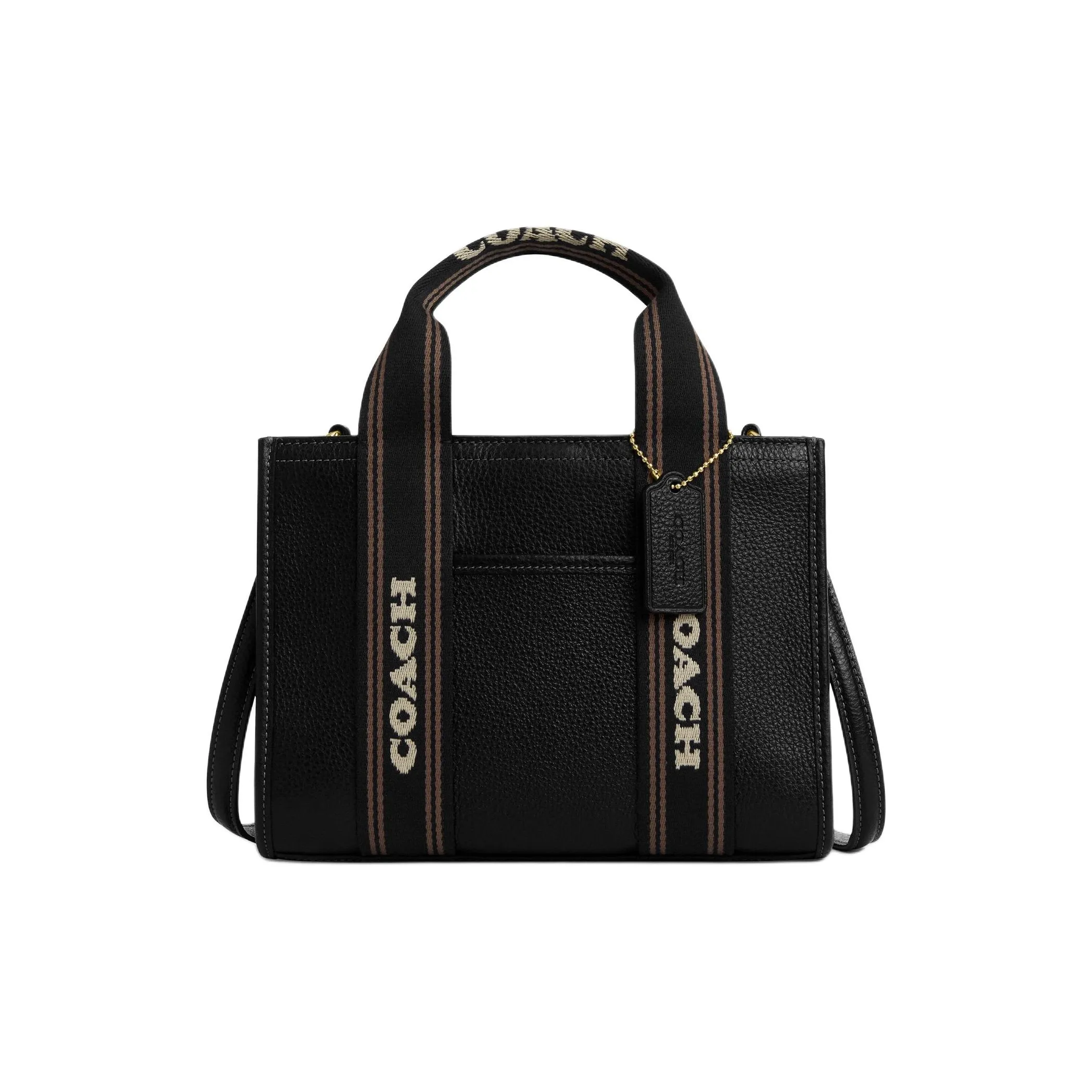 COACH Smith Коровья кожа Тоут Сумка Сумка для покупок Сумка через плечо Сумка среднего размера Женская Черная