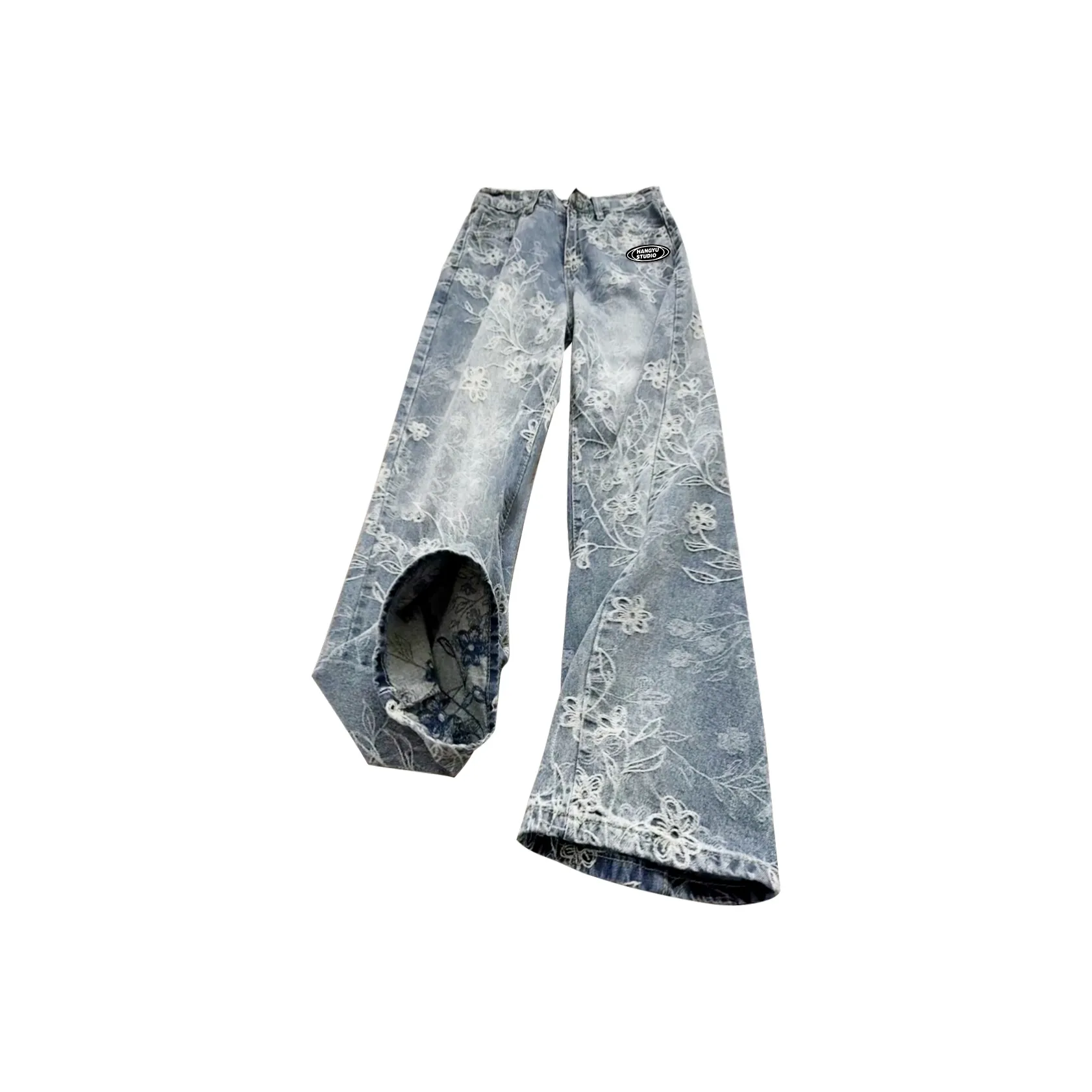 HANGYU Светло-синие унисекс джинсы