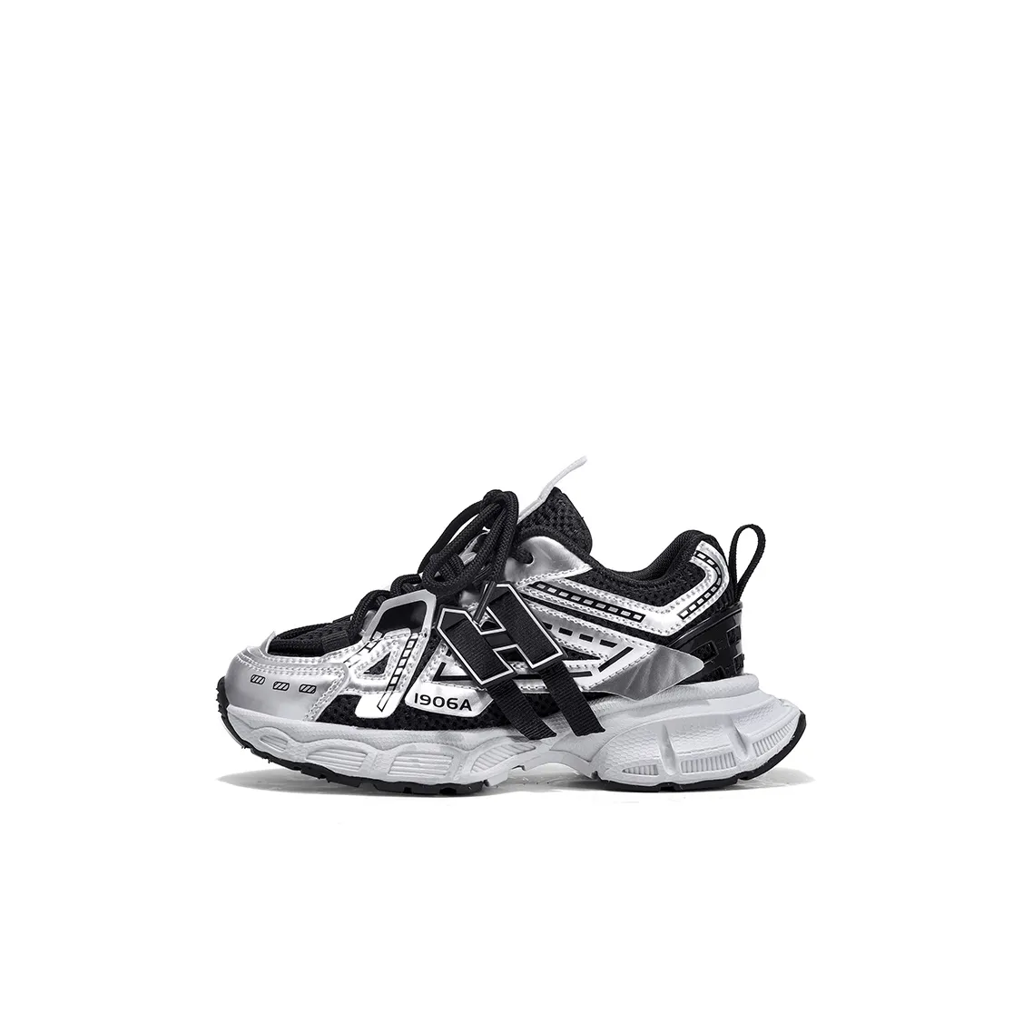 Casillon Slip-Resistant Амортизация Дышащий Легкий Амортизация Низкий Топ Kids Lifestyle Shoes Черный Белый Детский