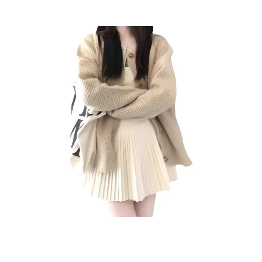 Mu Xiao Xin Бежевый Комплекты Женская Одежда Юбка Комплекты