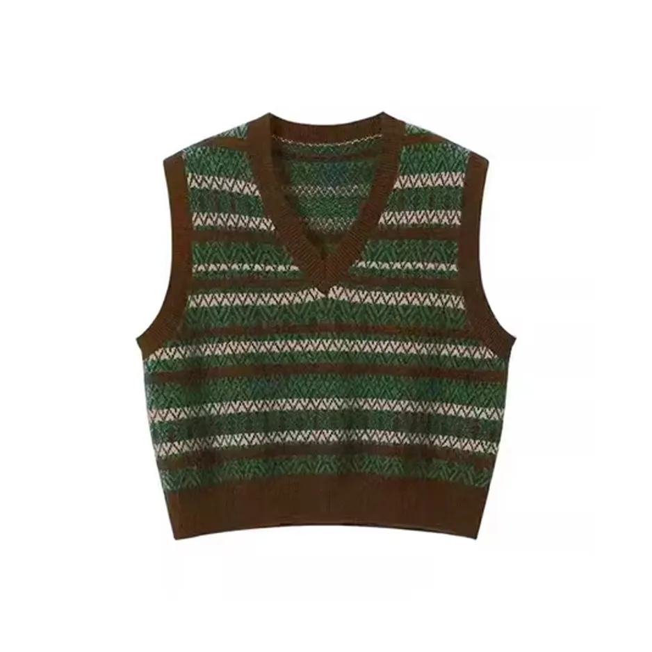BVODE Полосы Вязаный жилет Женские Трикотаж