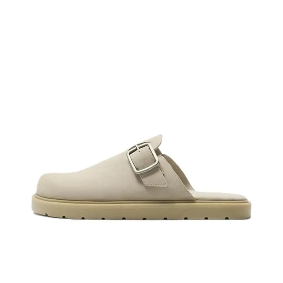 ZARA Устойчивые к истиранию Домашние тапочки Мужские Бежевые