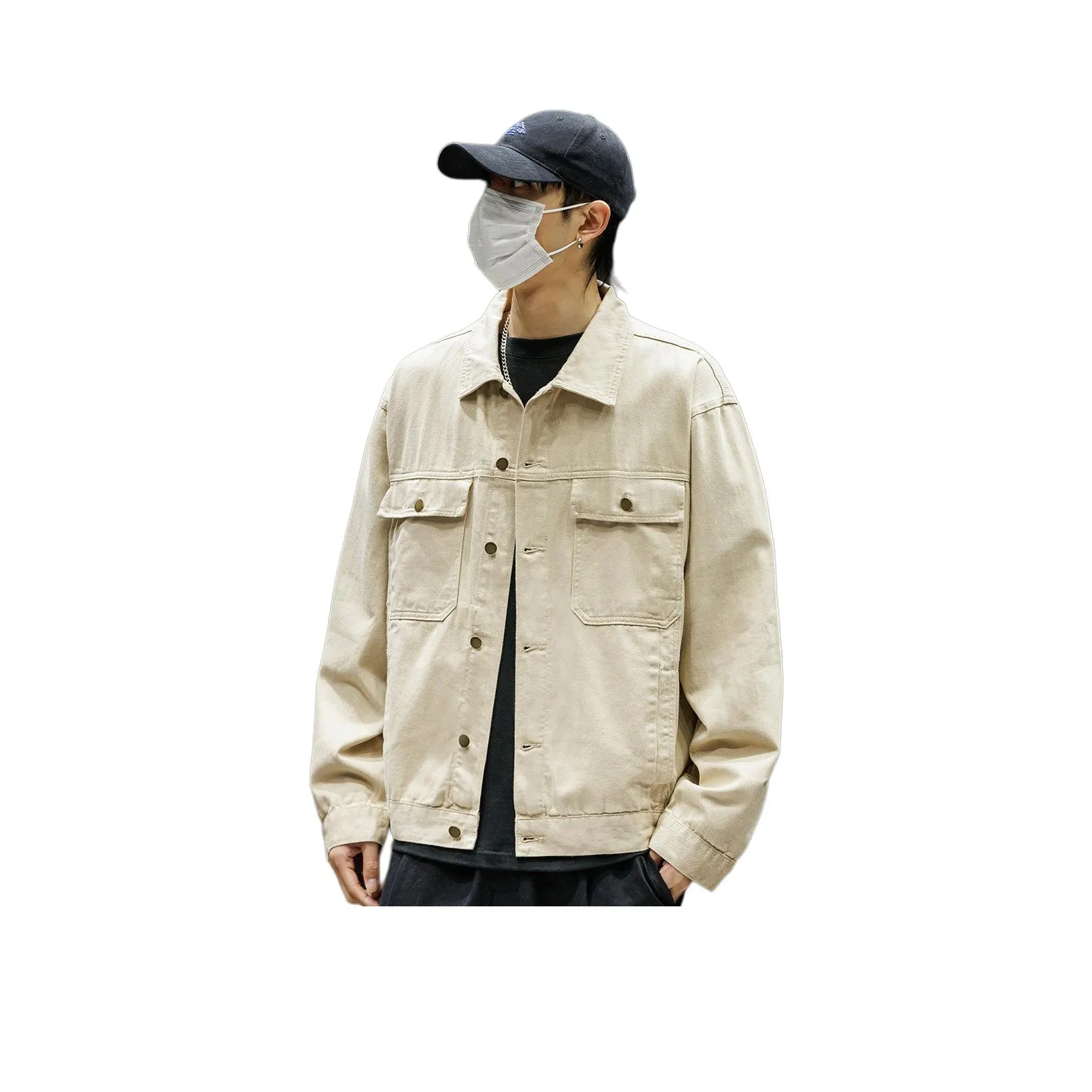 Tonlion Хаки Унисекс Джинсовые куртки