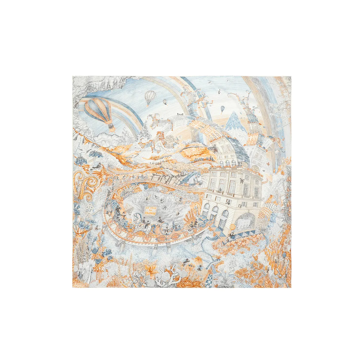 HERMES Silk Scarves Women's Multicolor