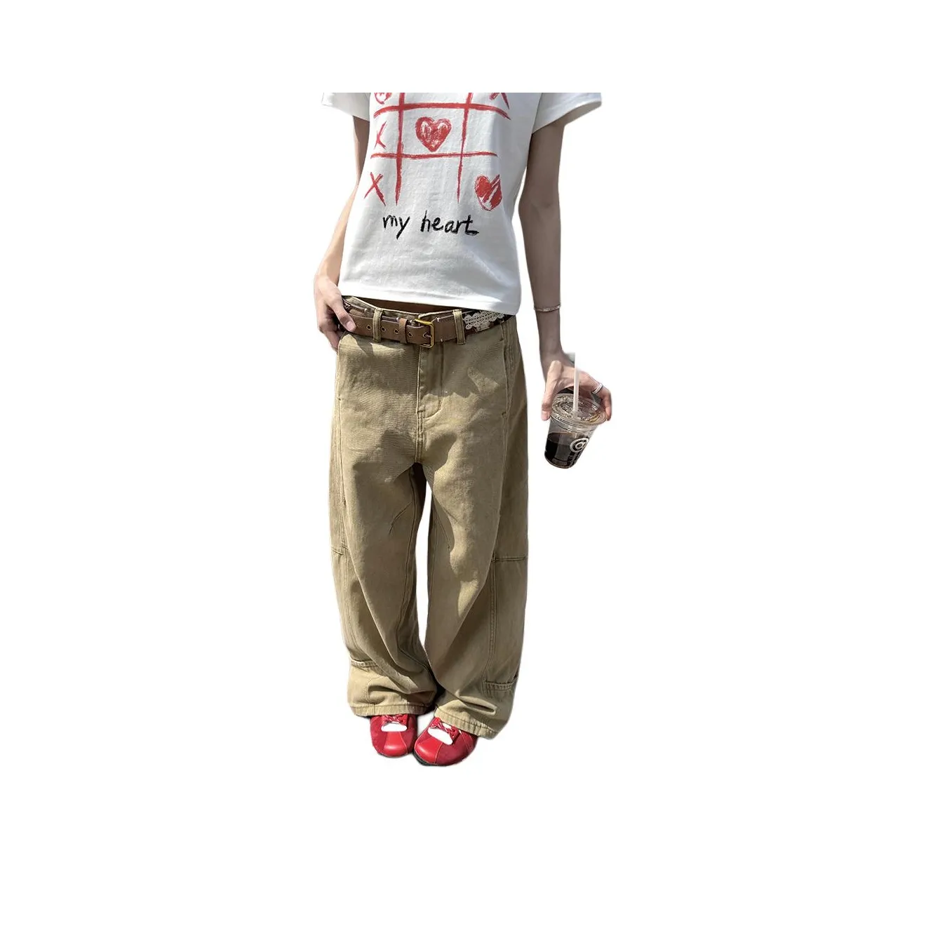 CASTLE WOODS Хаки Женские Джинсы