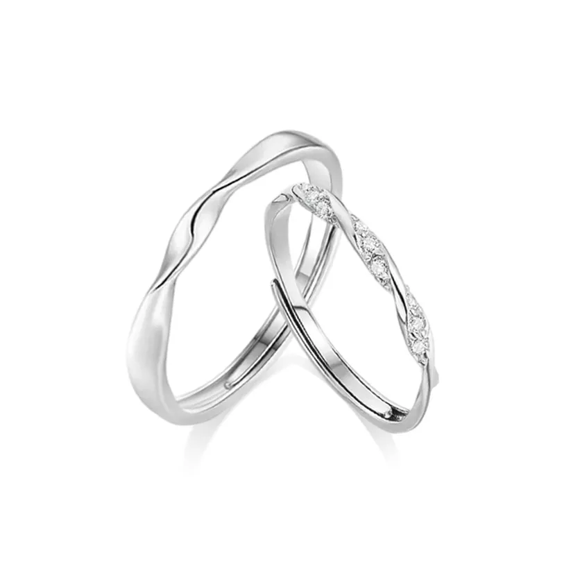 VEODO Блестящие кольца с цирконом унисекс