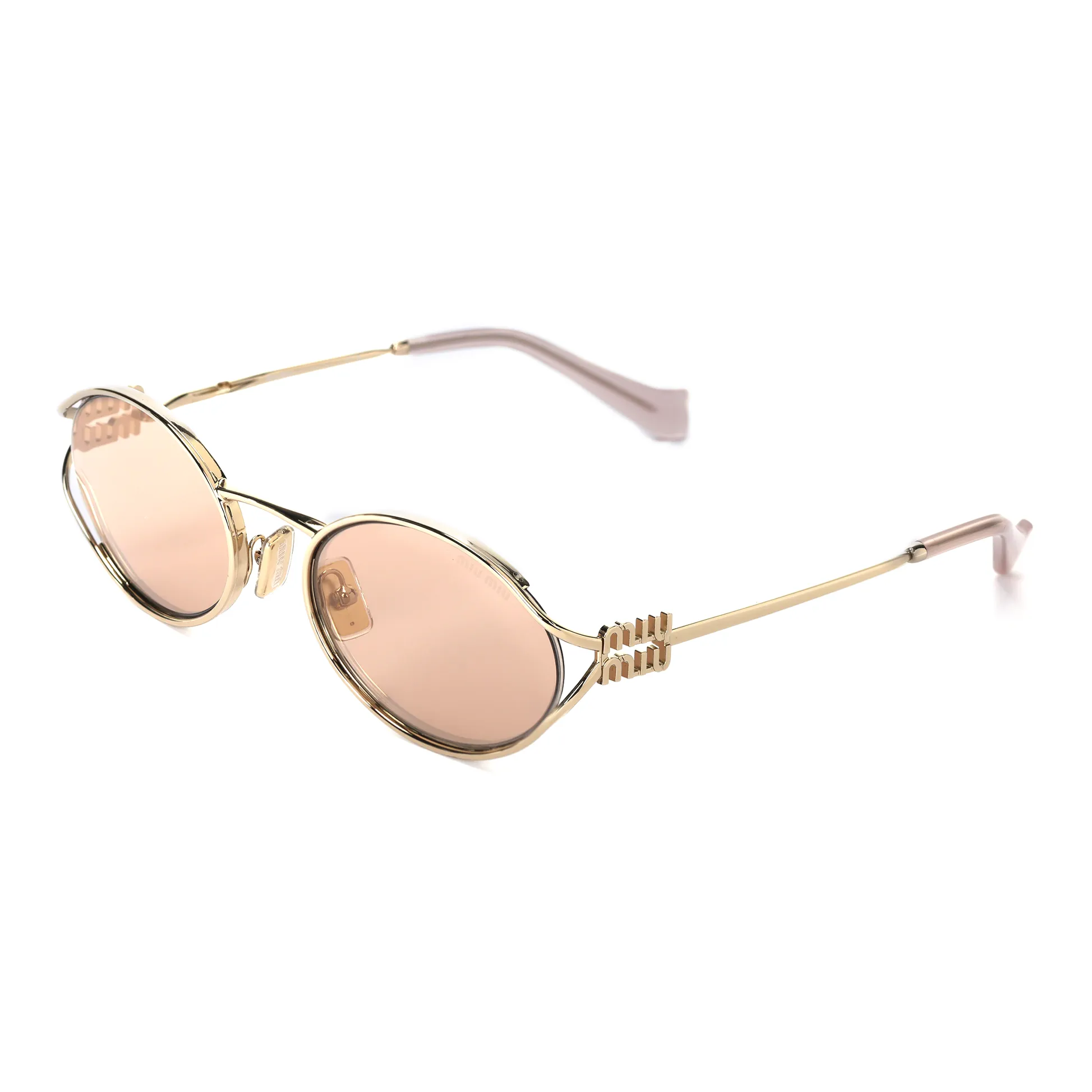 MIU MIU Eyewear Logo Oval frame Sunglasses