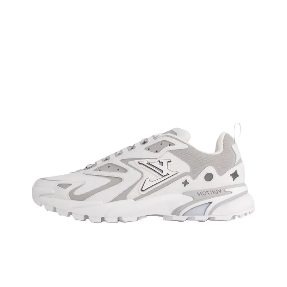 LOUIS VUITTON Runner Tatic Casual Shoes Men Low-Top Gray White