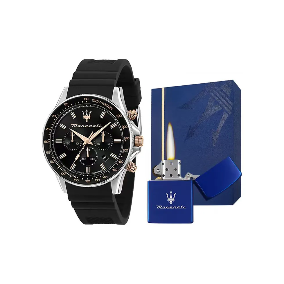 Maserati Кварцевые наручные часы силиконовый ремешок черный циферблат унисекс
