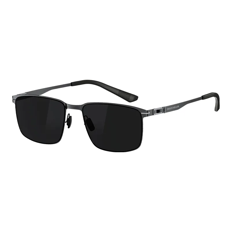 HELEN KELLER Нержавеющая сталь Прямоугольные Солнцезащитные очки Унисекс