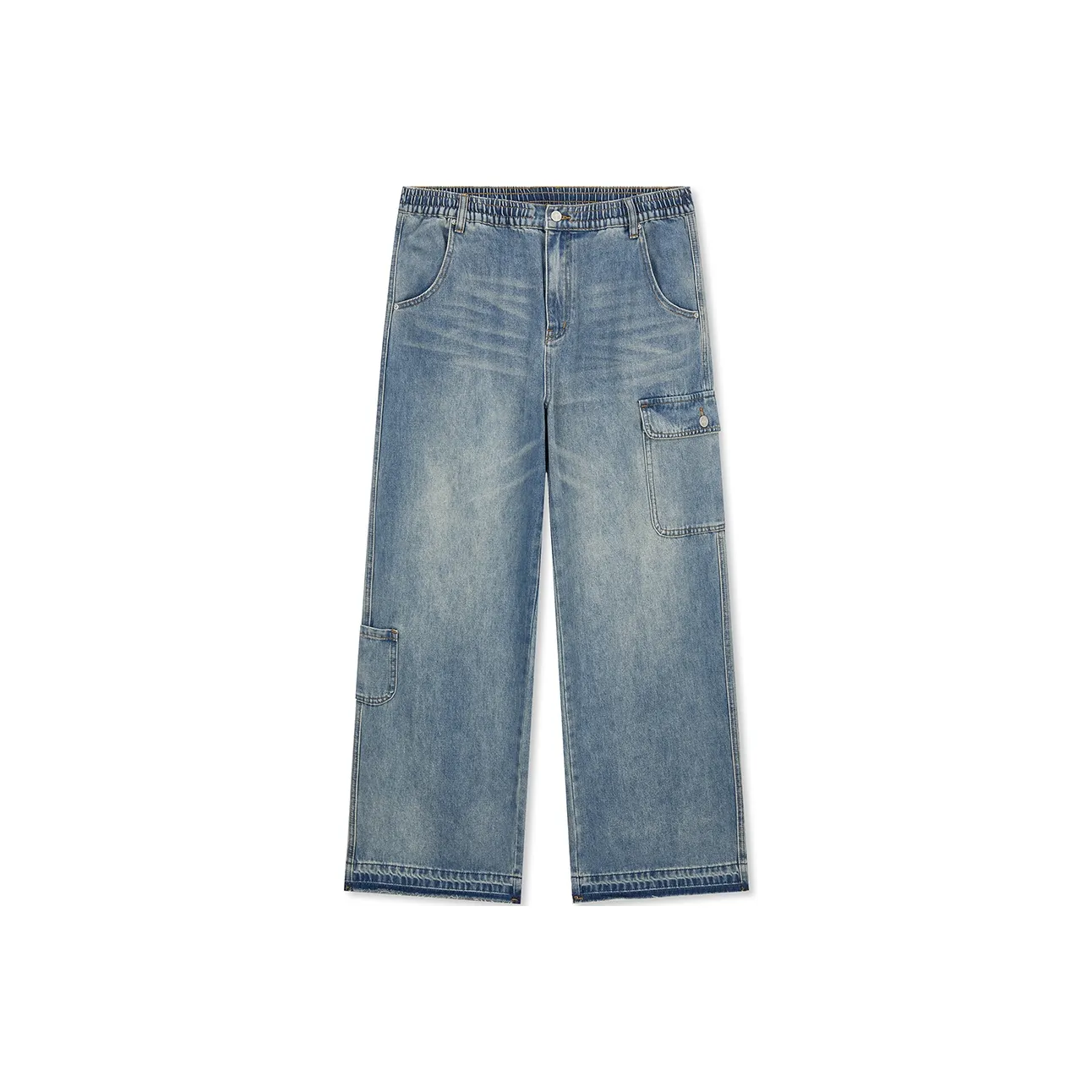 BONELESS Cut Wash Blue Unisex Jeans BONELESS Cut Промытый Синий Унисекс Джинсы