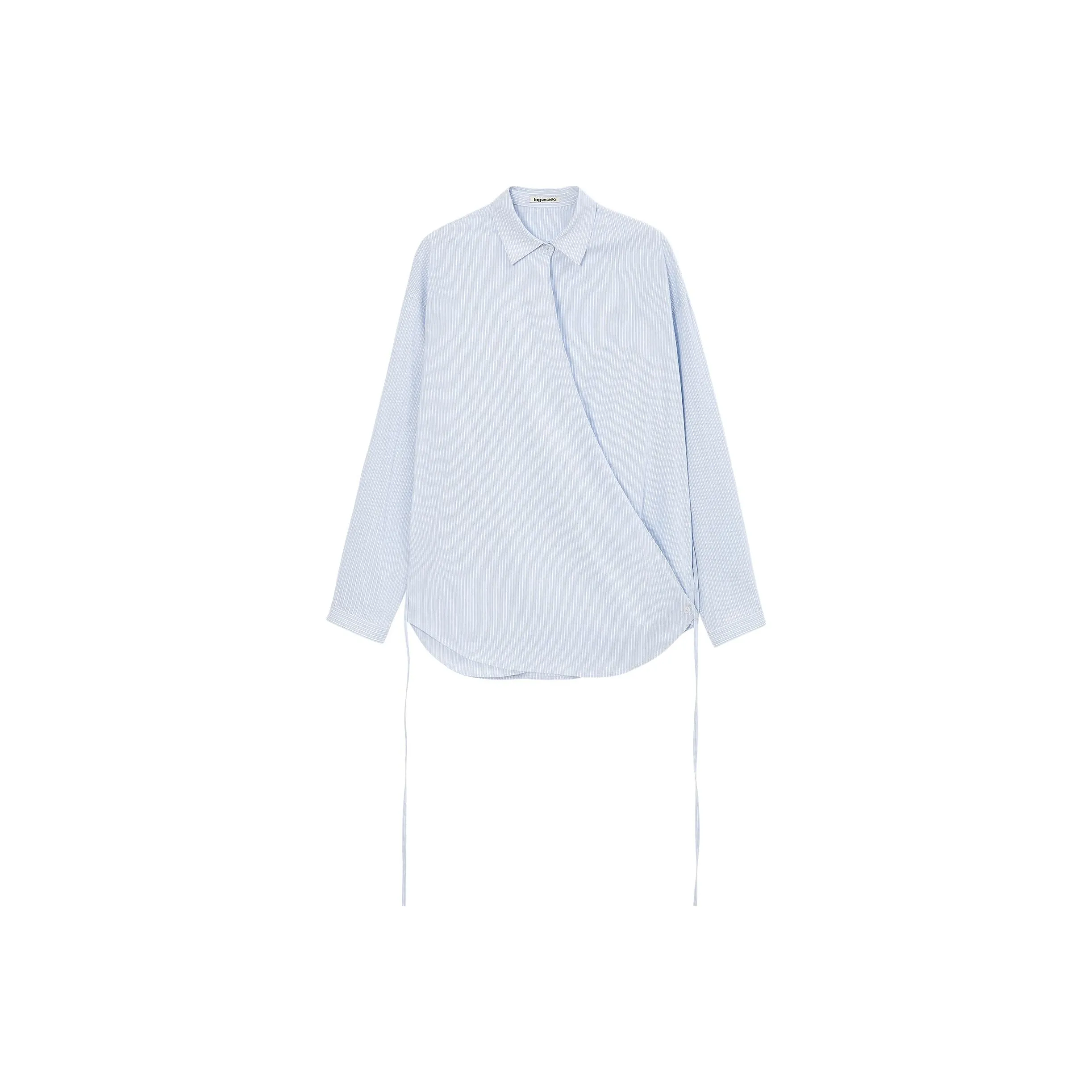 TAGEECHITA С утяжкой на талии силуэт клетка рубашка отложной воротник длинный рукав куртка топ женский