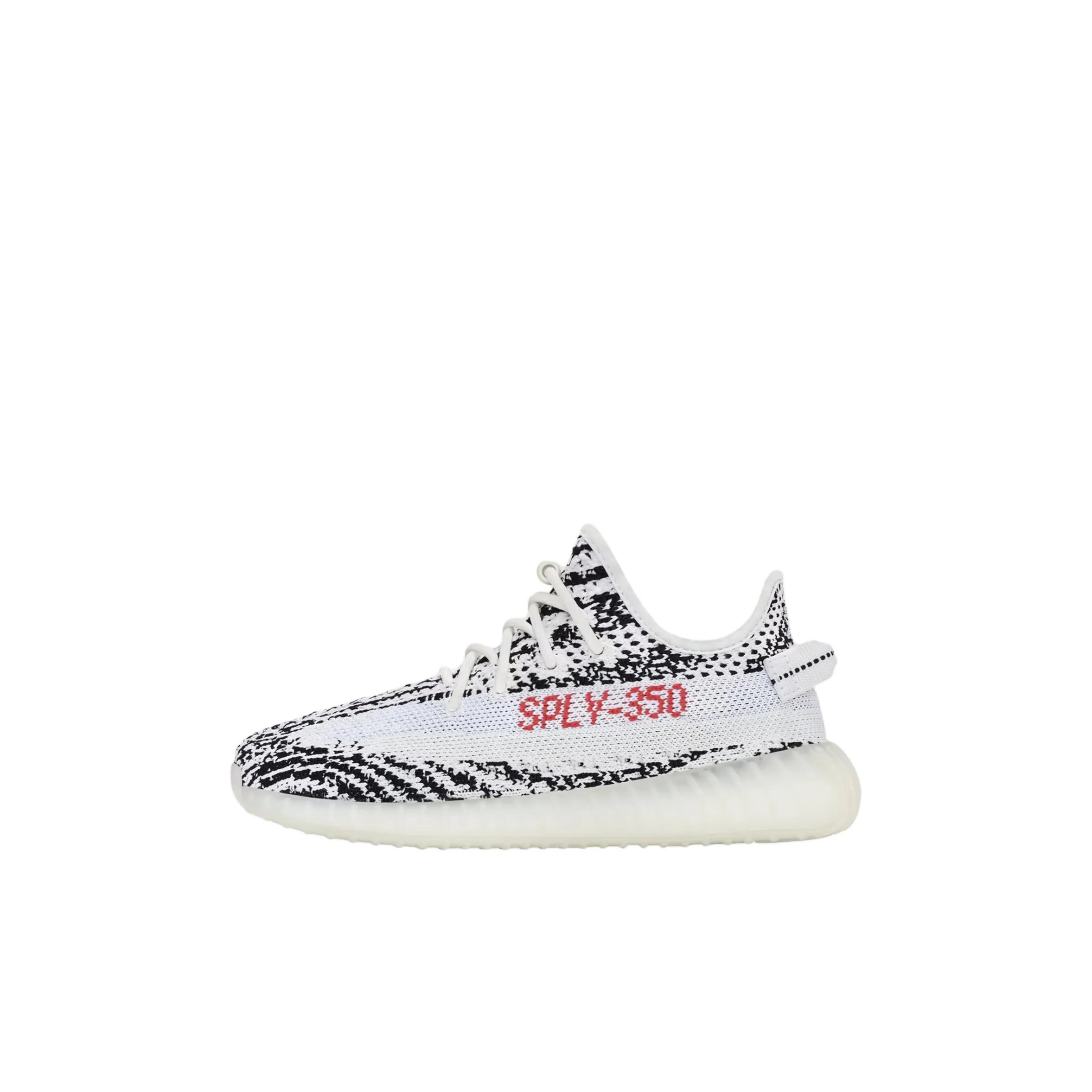 Adidas Originals Yeezy Boost 350 V2 Детская повседневная обувь Низкий топ Белый/Черный Для дошкольников