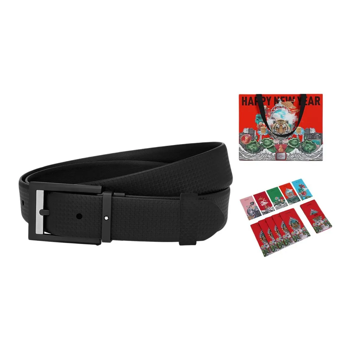 MONTBLANC Кожаные ремни Мужской Черный Ширина 3 см