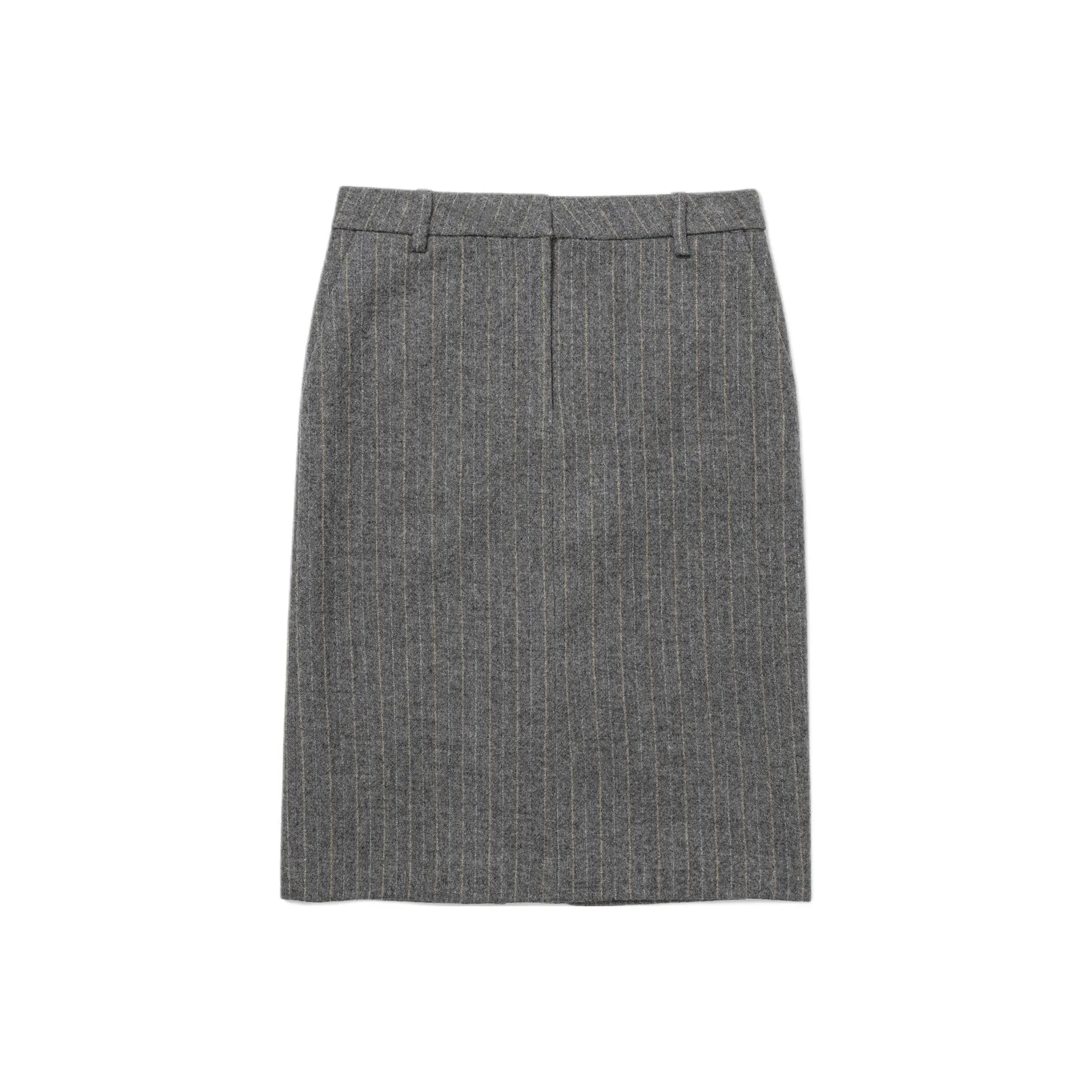 LOW CLASSIC FW25 STRIPE WOOL L LINE Skirt Casual Long Women's