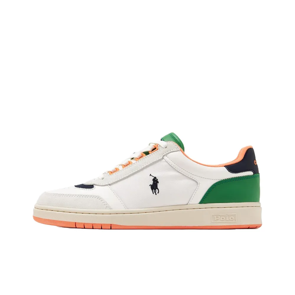 Polo Ralph Lauren Court Sneakers Low top Skateboard Shoes Men's White Green