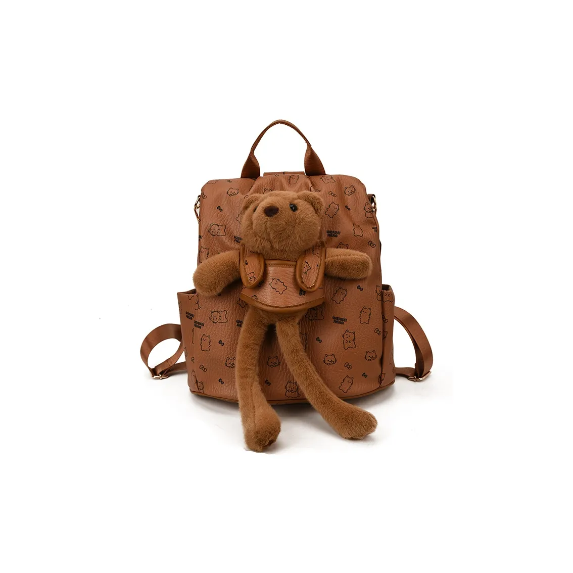 Champion Cub ПУ (полиуретан) Рюкзак Стандартный Женский Коричневый Белый Черный Розовый