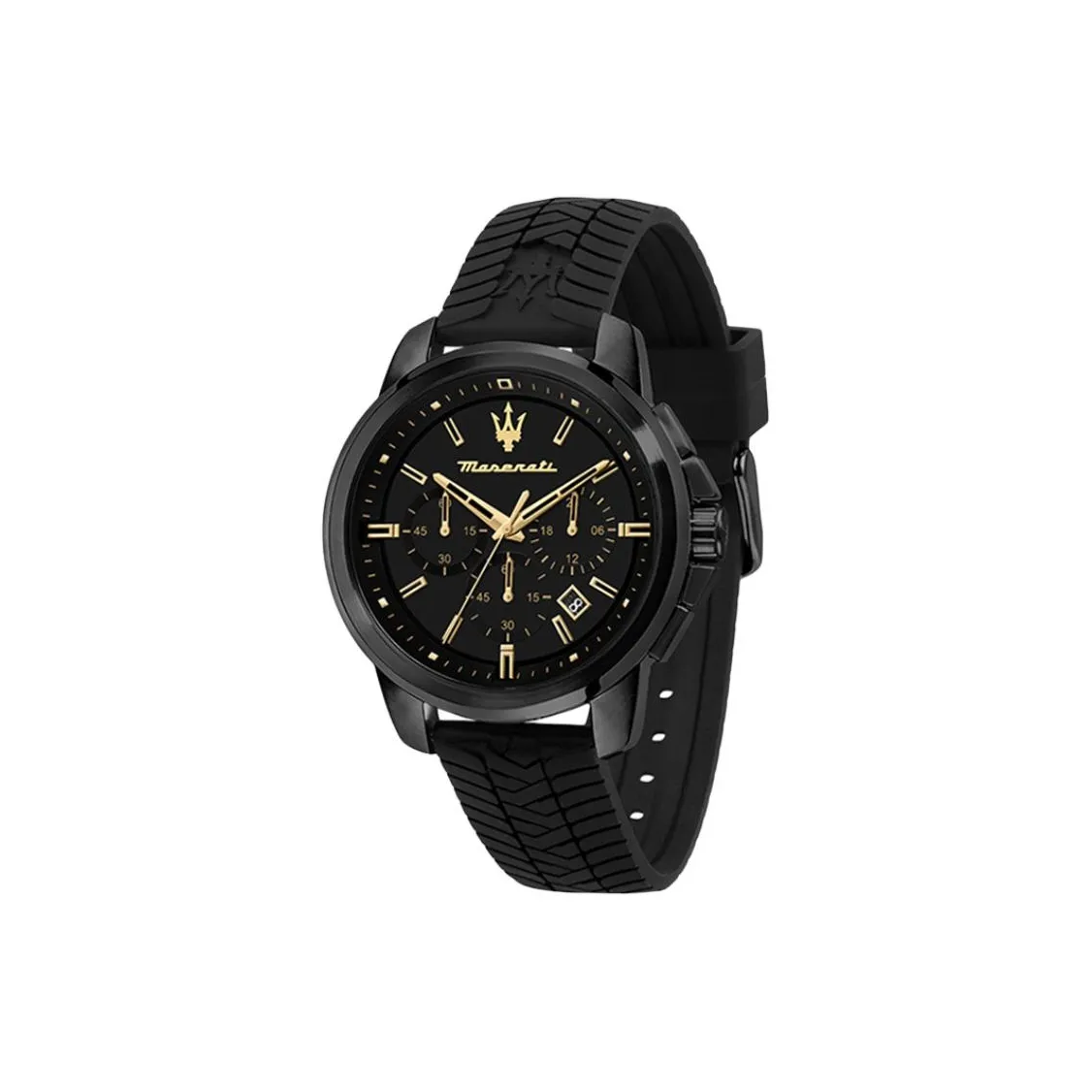 Maserati Наручные часы Кварцевый механизм Силиконовый ремешок 44 мм Синий циферблат Мужские часы Коробка Включена Для покупки