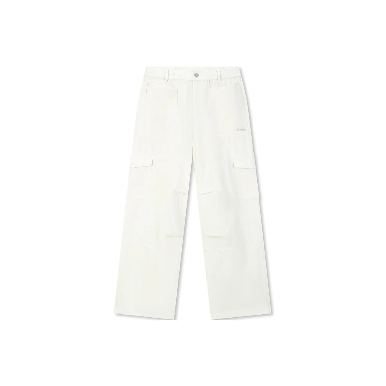 BONELESS Cut Ecru Unisex Cargo Pants Брюки карго безшовного кроя экрю унисекс