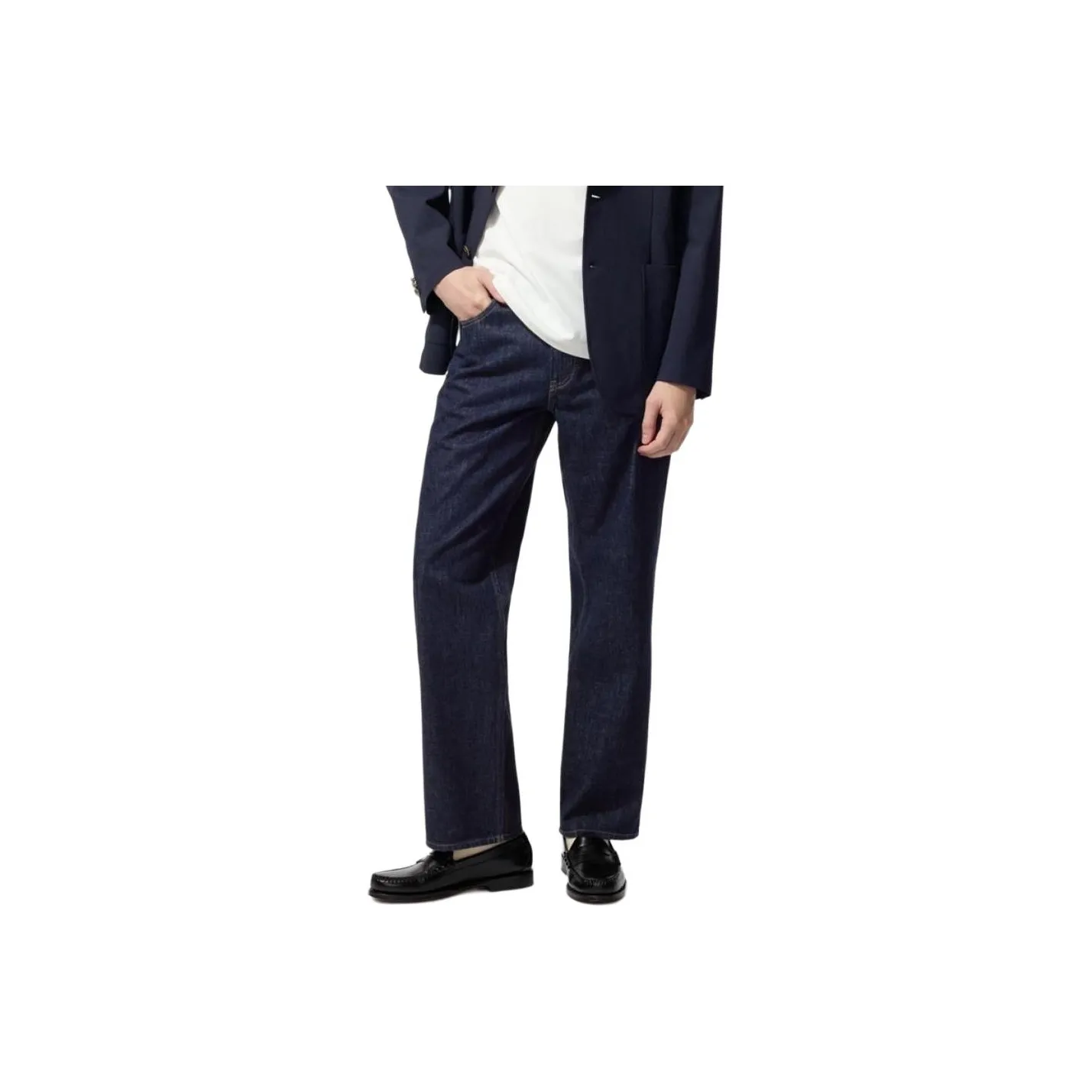 UNIQLO Темно-синий Унисекс Джинсы