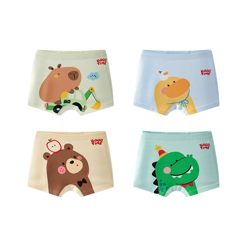 Top Melon 4 пачки Светло-зеленый + Светло-синий + Абрикос + Озерный зеленый Kids Трусы