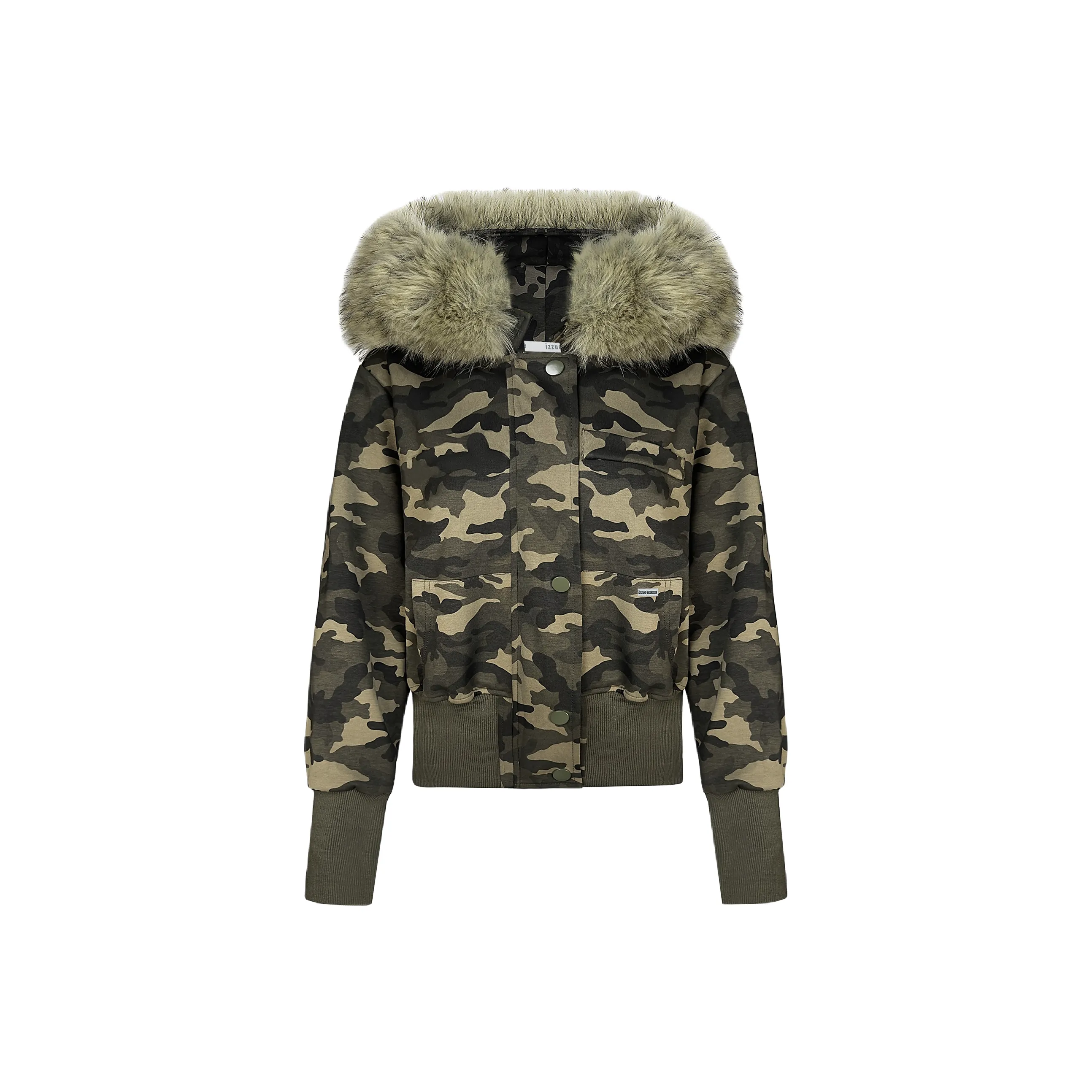 Izzue Камуфляж Женские Короткие Пальто