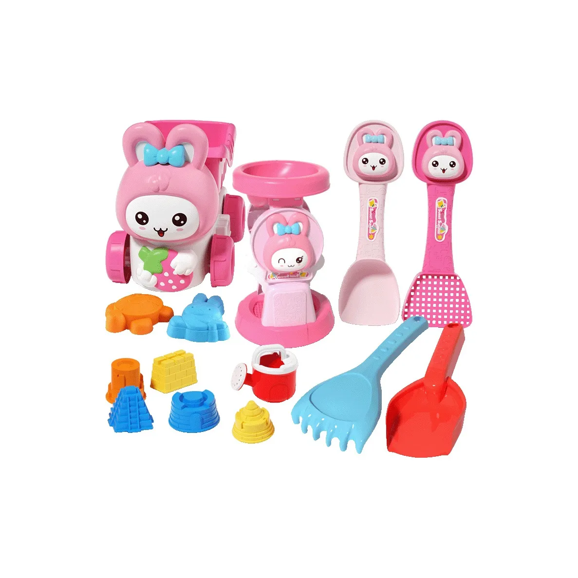 BIG TAYLOR Little Bunny Набор для пляжных лопаток Seaside Вода Играть Песок HOURGLASS Игрушки