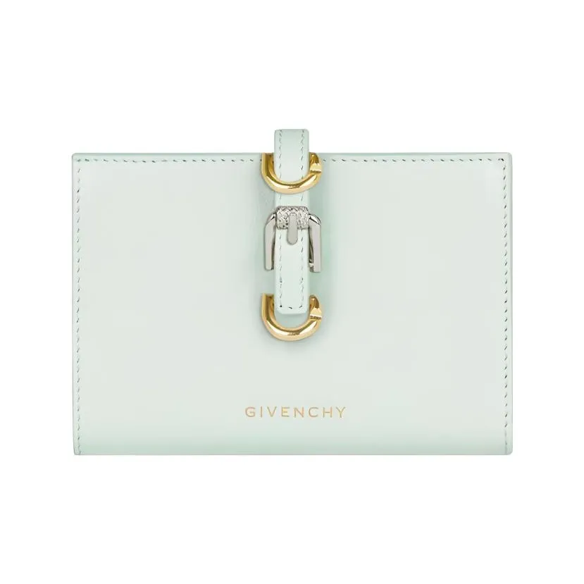 Givenchy Voyou Матовый Телячья кожа Кошелек Женские Селадоновый зеленый