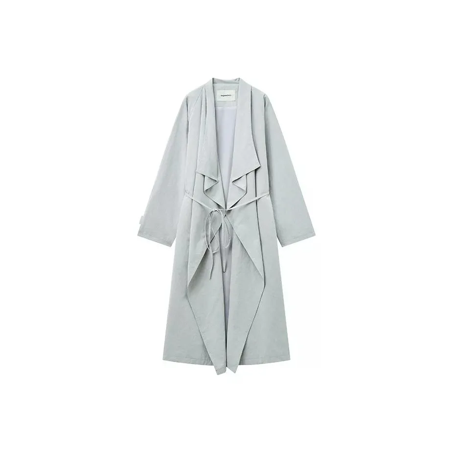 TAGEECHITA Драпированный Элегантный Длинный Тренч для Женщин