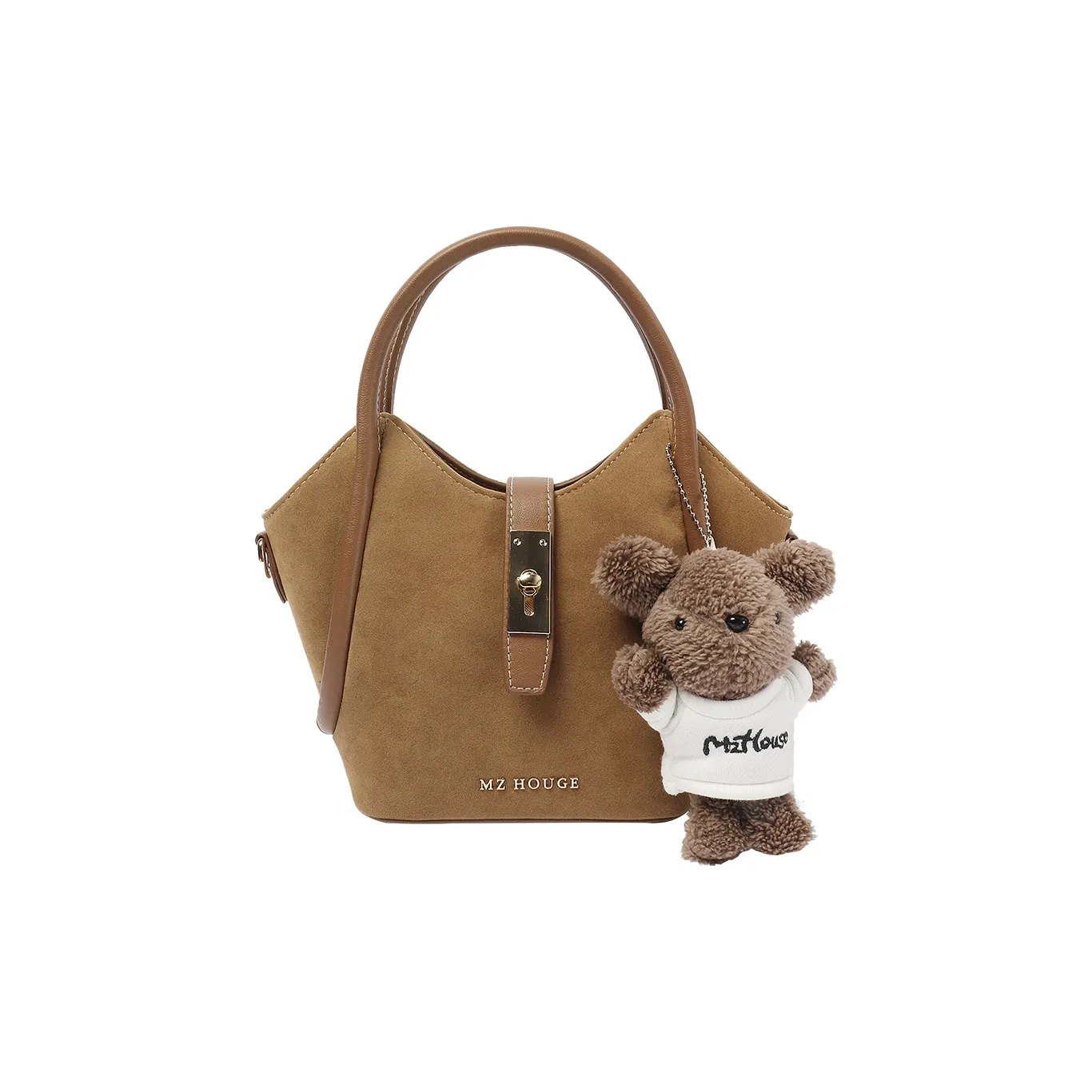 MZ HOUGE Замша Тоут Через плечо Одно плечо Сумка Обычный Женский Коричневый