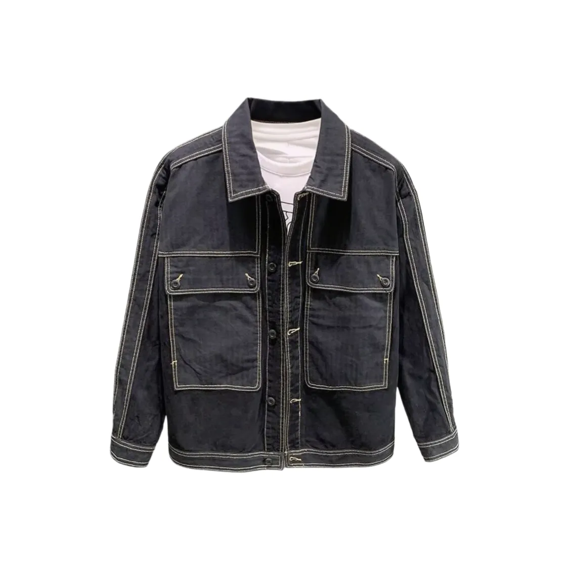 CAT'S PAW Черный Унисекс Джинсовые куртки