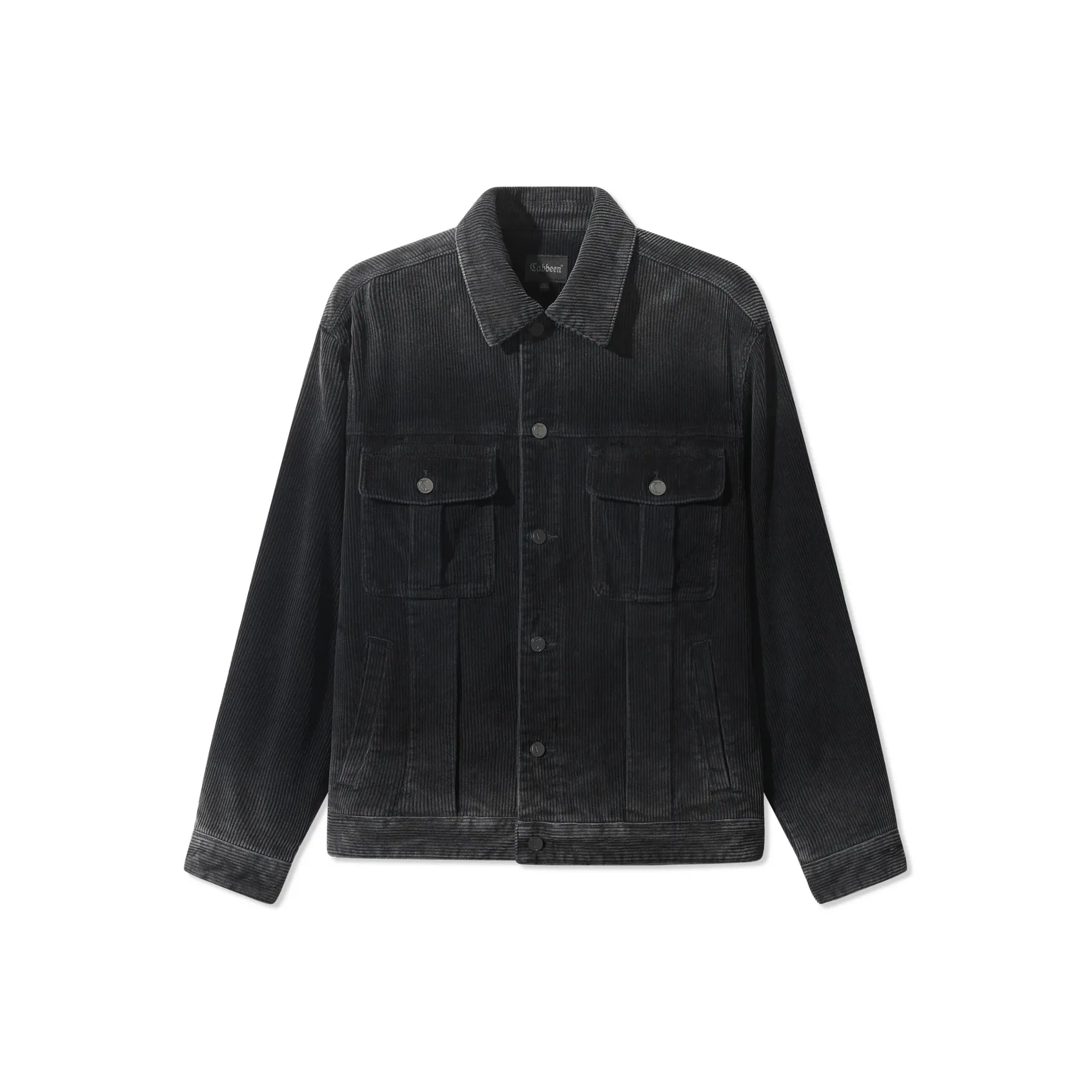 Cabbeen Угольный Черный Градиент Универсальный Мужской Джинсовые Куртки