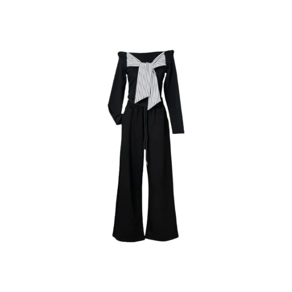 ACJL Эластичный пояс Шнур Повседневные брюки Модный Одежда Комплекты Женские