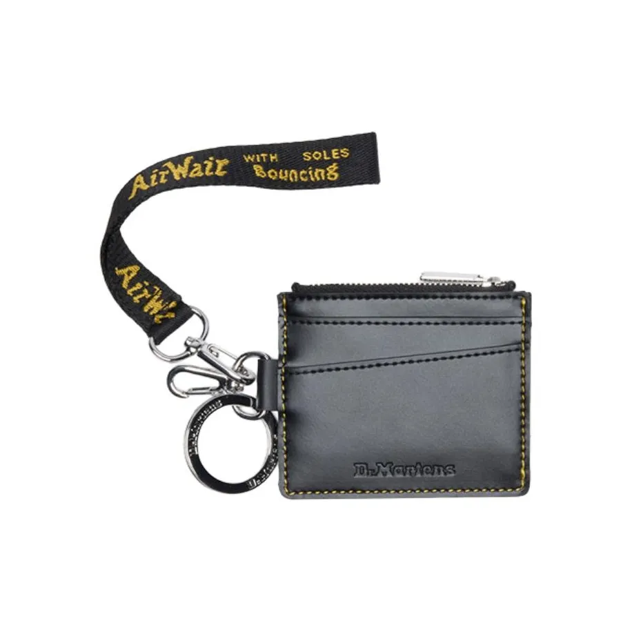 Dr.Martens Коровья кожа Держатель для карт Унисекс Черный