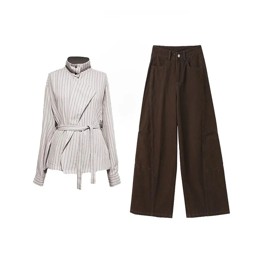 MARIE·COCO Рубашка + Брюки Женские Повседневные Костюмы