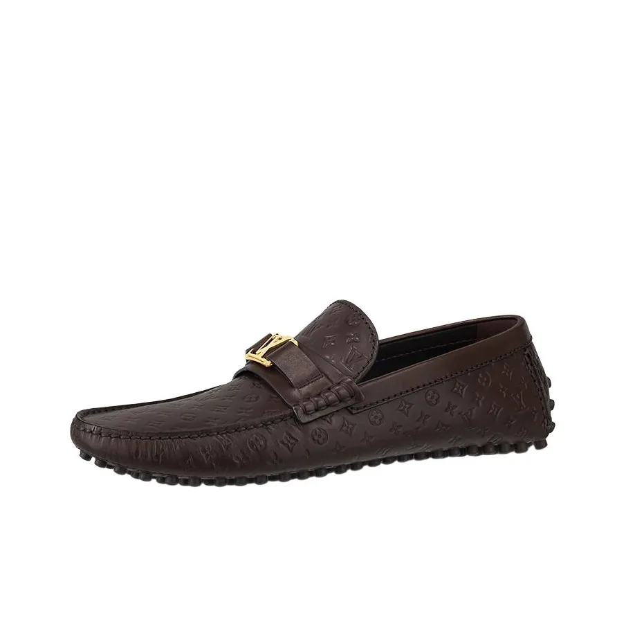 LOUIS VUITTON Hockenheim Gommino Loafers Men's Brown
