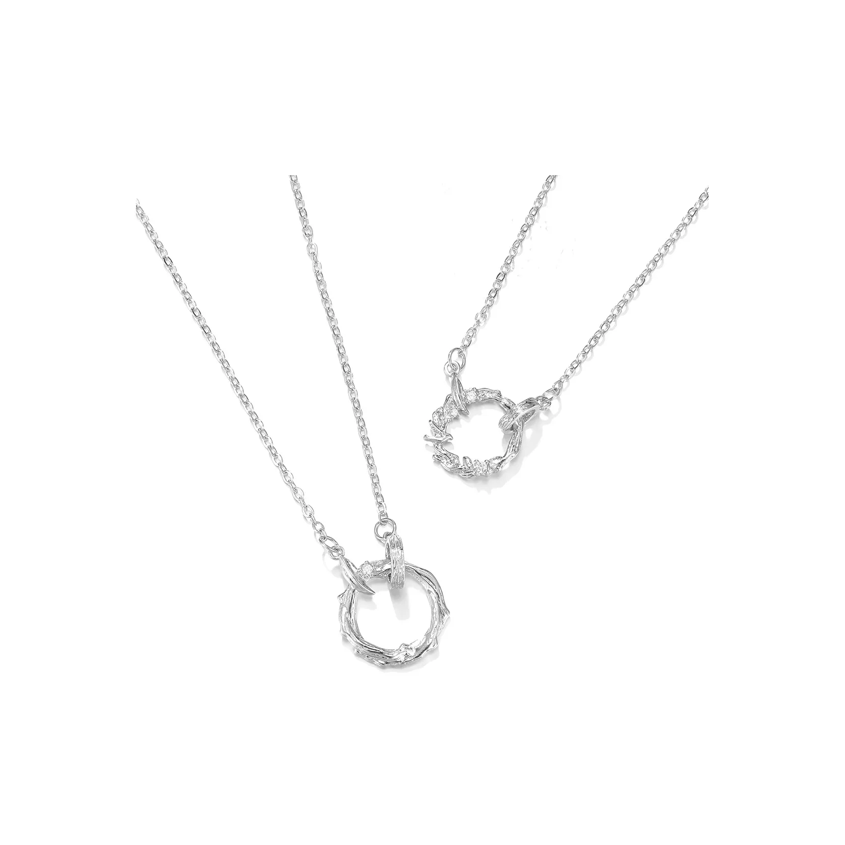 Clect Синтетический кубический цирконий Ожерелья Унисекс