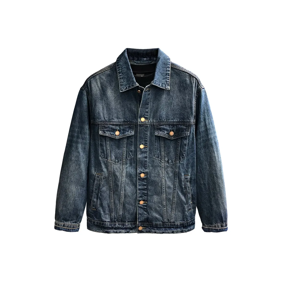 YGQPZHZ Грязно-синий Мужской Джинсовые куртки