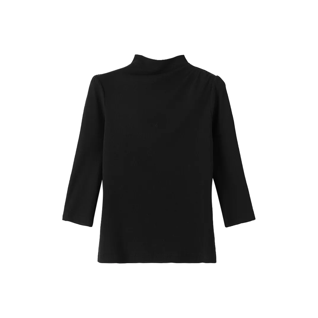 Late White Черные Женские T-рубашки