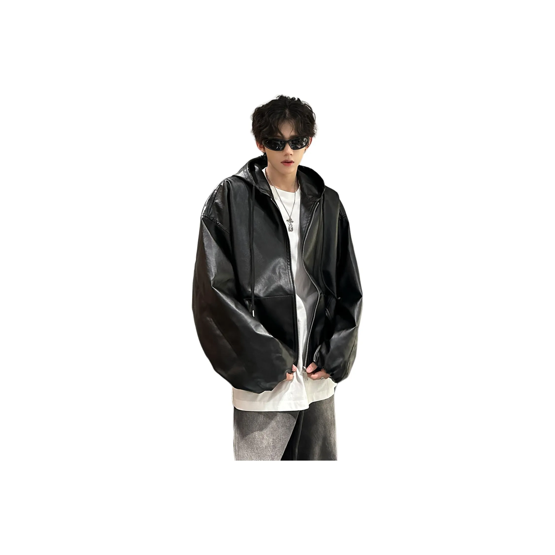 MEIPIN TANG Кожа Куртка Унисекс