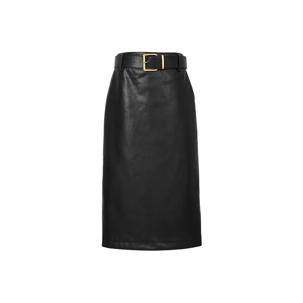 Hopeshow Кожа Длинная Юбка Женская