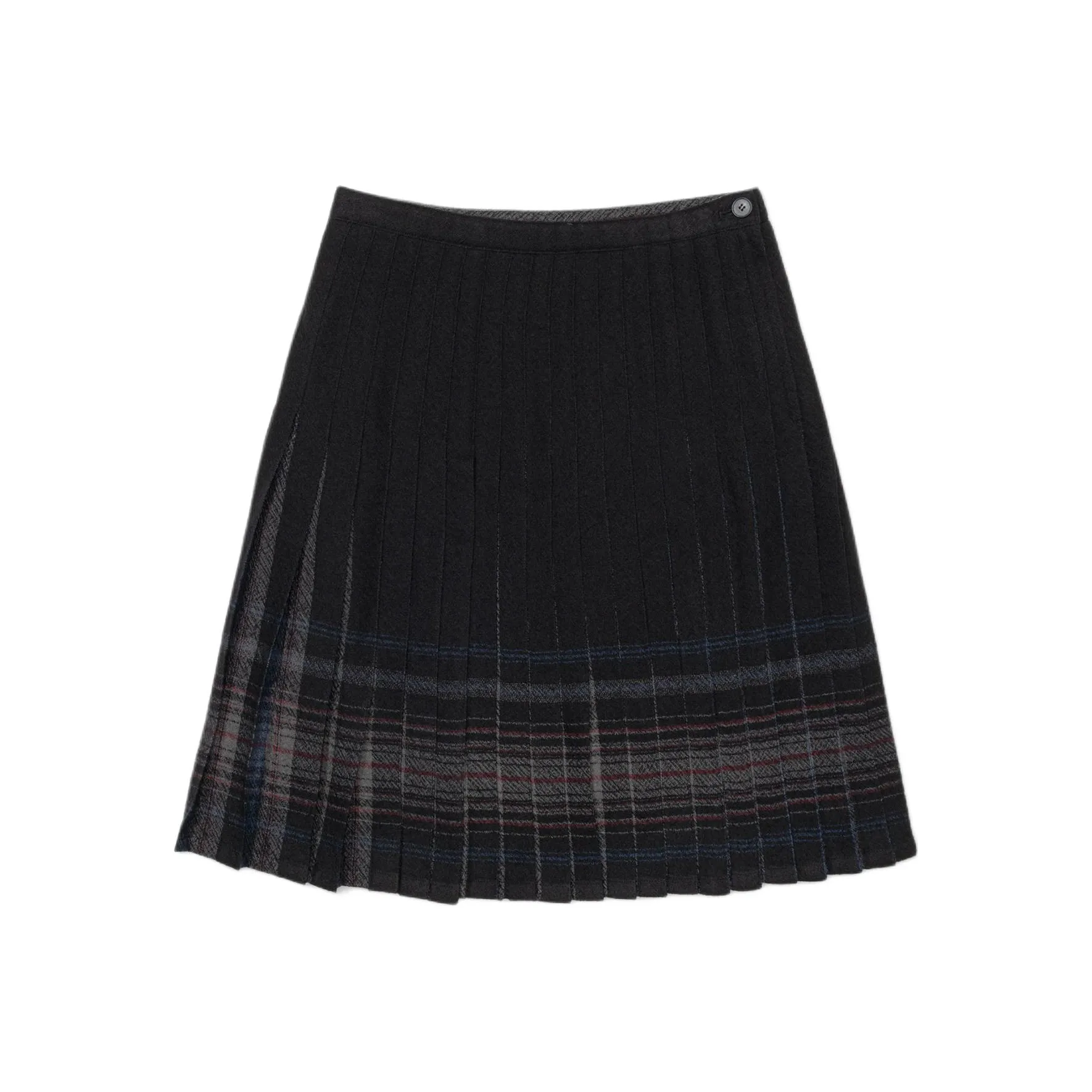 LOW CLASSIC FW25 Двусторонний Шерсть PLEATS Юбка Повседневная Длинная Юбка Женская