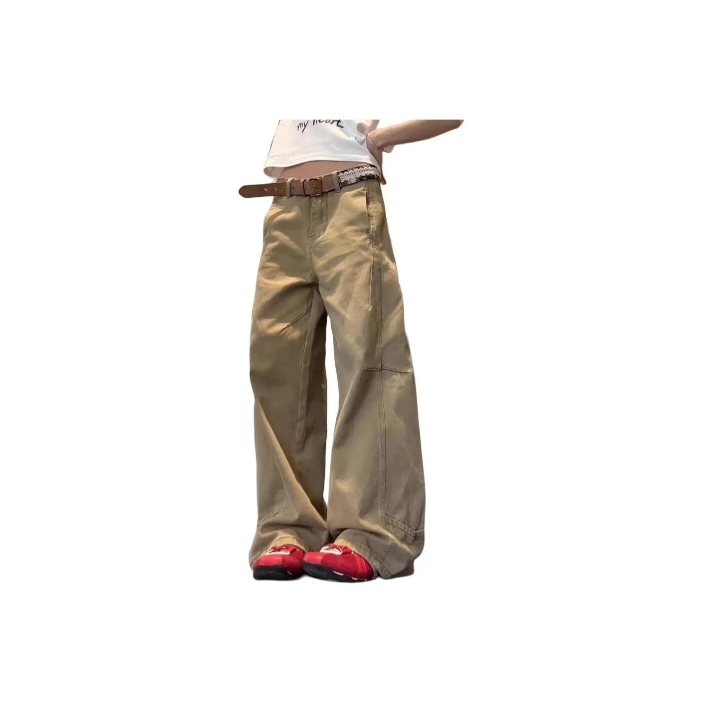 CASTLE WOODS Хаки Женские Джинсы